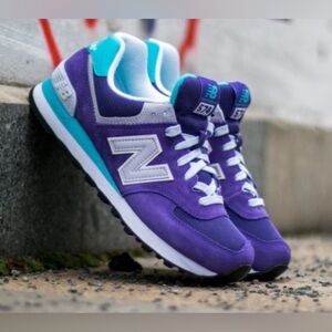 Purple and teal New Balance